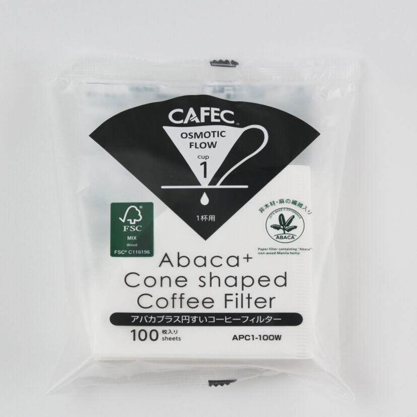 CAFEC Abaca+ Filtre V60 Alb 1 cup 100 buc