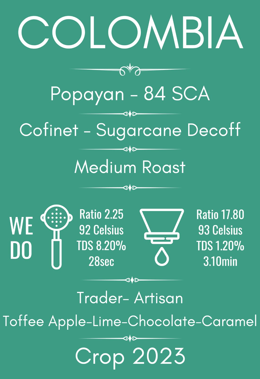 Columbia Popayan Decofeinizată