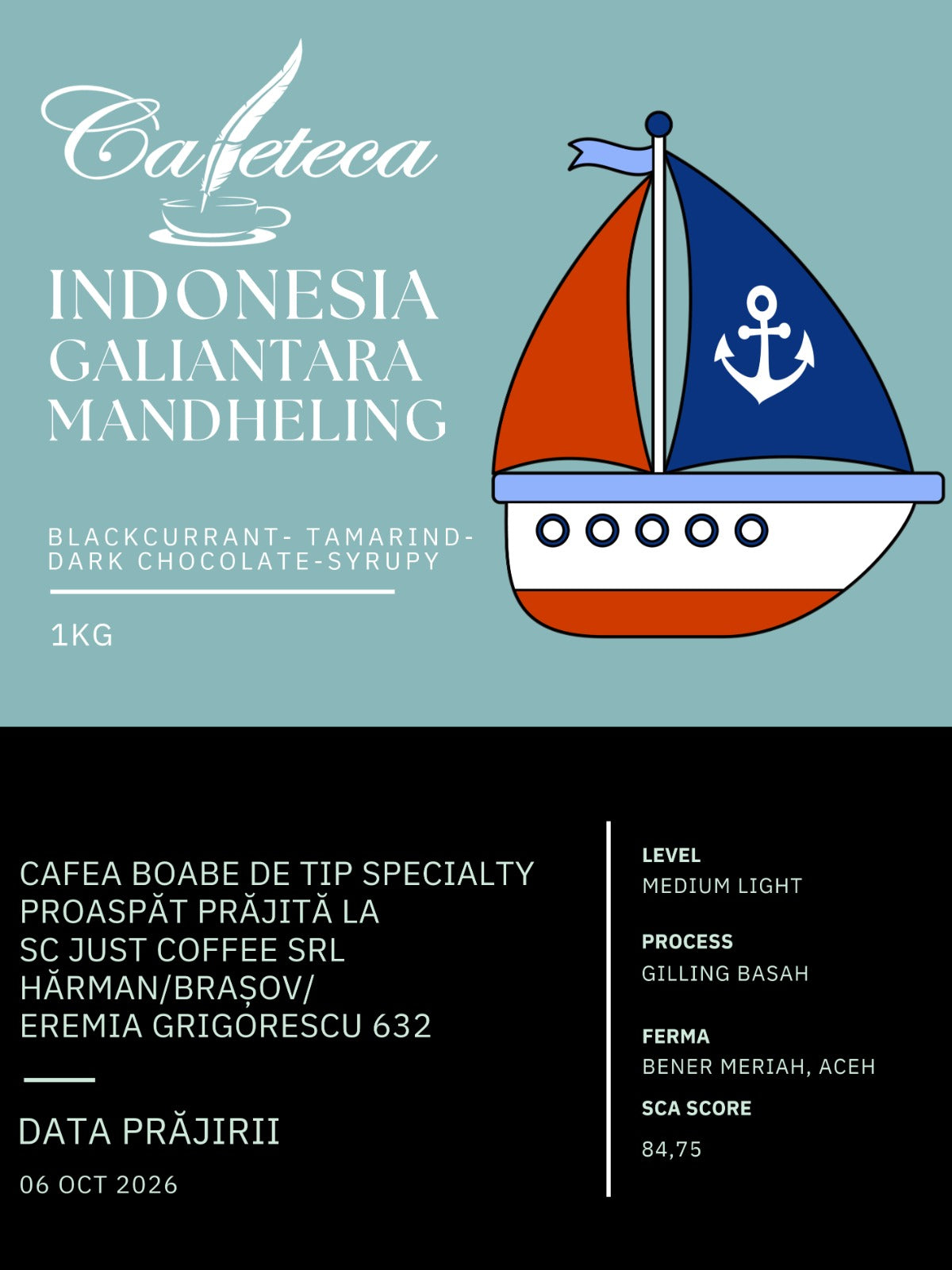 Cafea de specialitate Indonezia Galiantara Mandheling