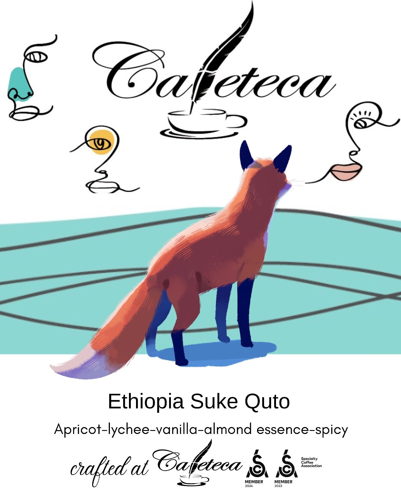 cafea de specialitate Ethiopia Suke Quto  eticheta punga 